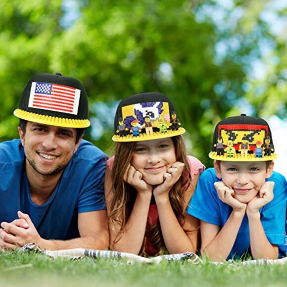 Snapback Baseball Cap Building Block Customizable Retro Unisex Adjustable main image 2